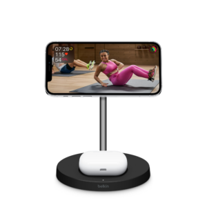 Belkin BOOST CHARGE PRO 2-in-1 Wireless Charger Stand with MagSafe, Black