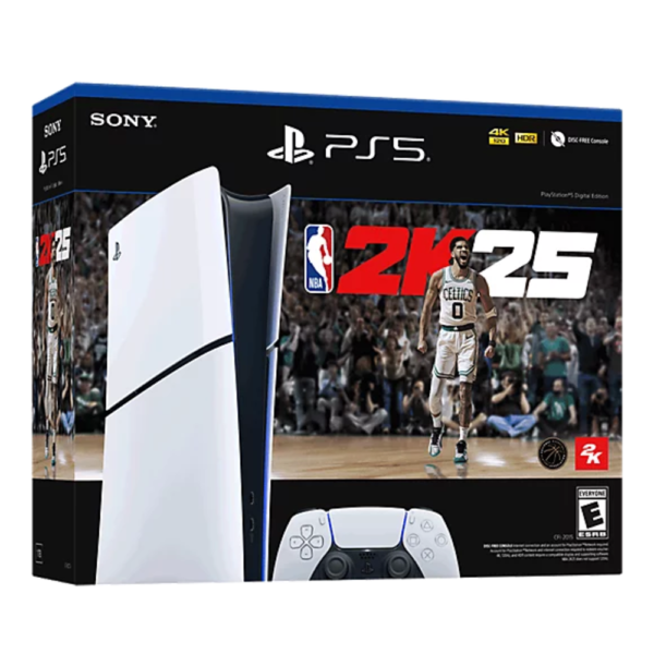 PlayStation 5 Digital Edition Console NBA 2K25 Bundle Slim 1TB