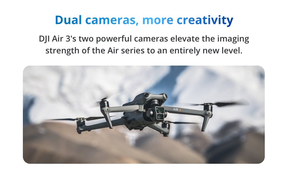 DJI Air 3 Fly More Combo with DJI RC 2, 4K HDR Drone, Tele & Wide Dual Cameras, 46-Min Flight, 2 Extra Batteries 8 233 1
