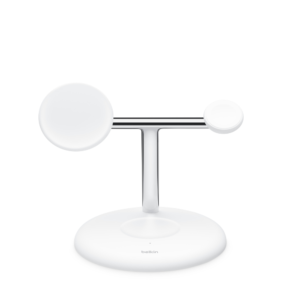 Belkin BoostCharge Pro 3-in-1 Magnetic Charging Stand with MagSafe Compatibility and Sleek Design for Apple Devices
