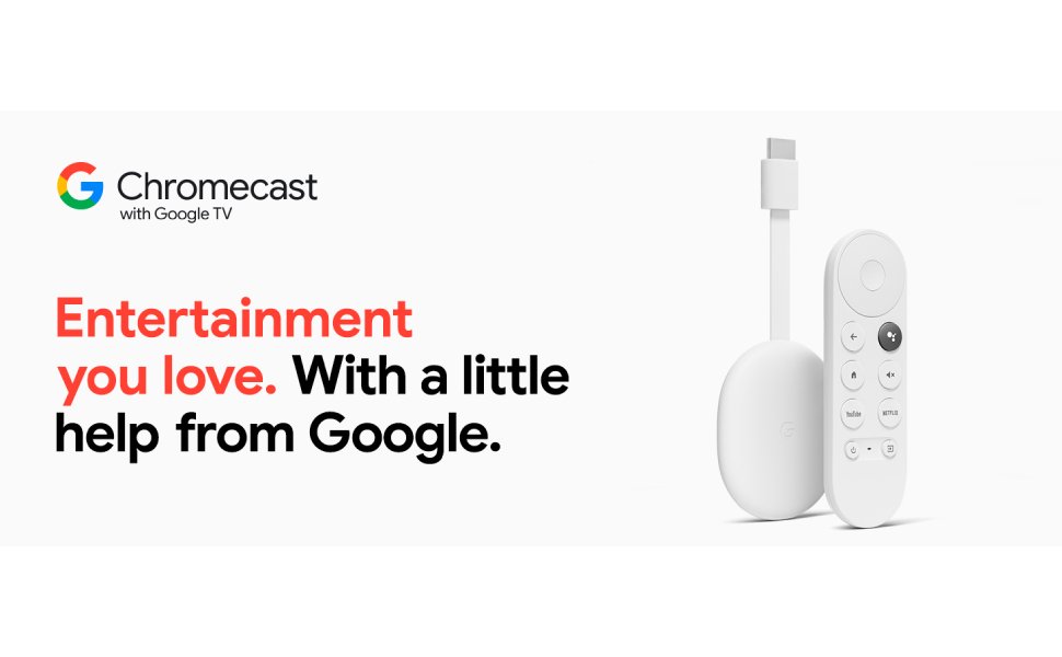 Google Chromecast with Google TV 4K Media Streamer, Google Assistant Built-In, Snow 20 Google Chromecast with Google TV 4К Media Streamer with Google Assistant - Snow