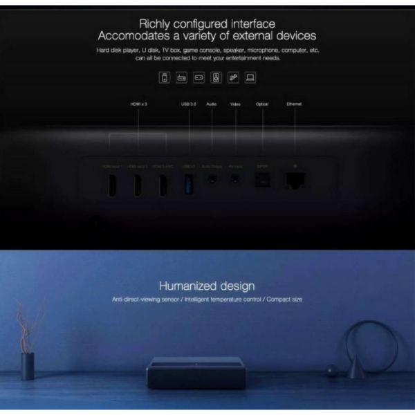 Mi 4K Laser Projector 150 Ultra Short Throw Projector with 4K UHD Resolution, ALPD Technology, and Premium Sound - Image 4