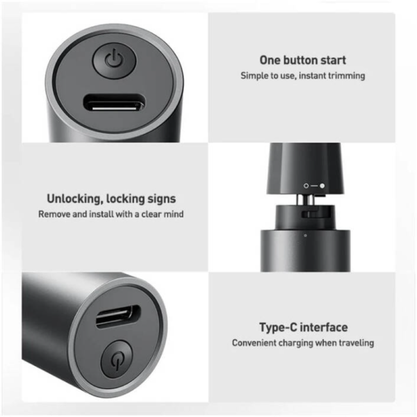 Xiaomi Nose Hair Trimmer, Precise Grooming Tool for Nose and Ear Hair, Lightweight, Rechargeable, Portable Design - Image 8