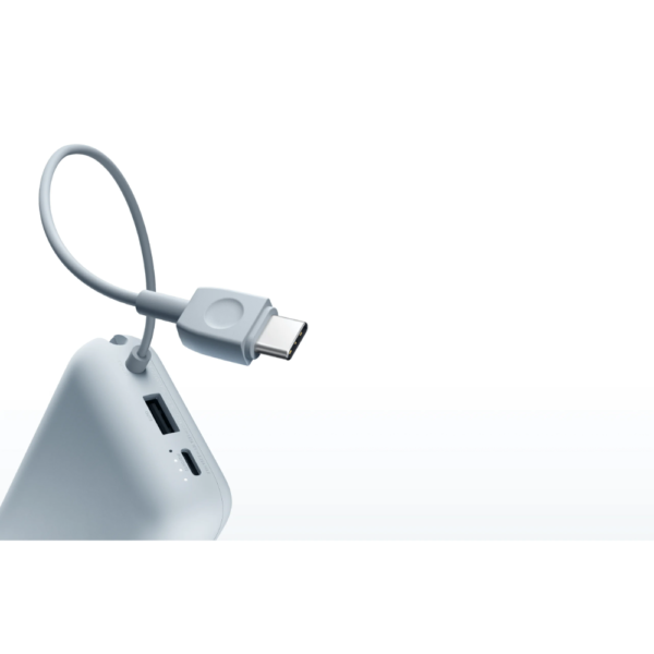 Xiaomi Power Bank 10000mAh with Integrated Cable Portable Fast Charging Battery Pack ice blue - Image 3