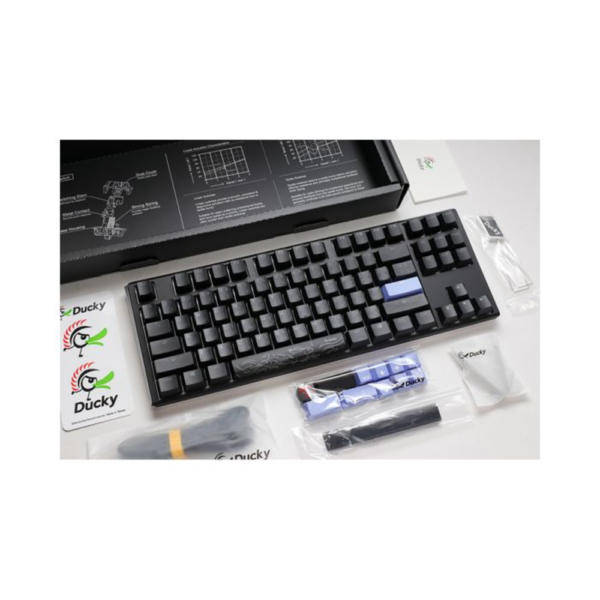 Ducky One 3 TKL Mechanical Keyboard Classic Pure White, 80% Layout, Cherry MX Blue Switches, Arabic Key Layout - Image 5