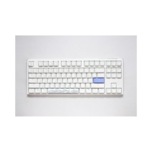 Ducky One 3 TKL Mechanical Keyboard Classic Pure White, 80% Layout, Cherry MX Blue Switches, Arabic Key Layout