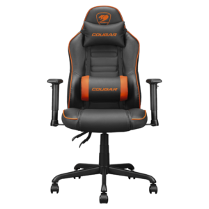 COUGAR CHAIR FUSION S ORG Ergonomic Gaming Chair, Adjustable Armrests, High-Back Design, Stylish Orange Accent