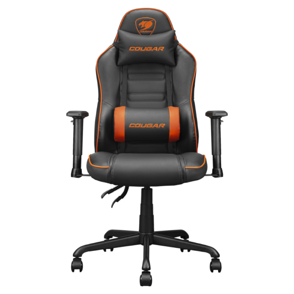COUGAR CHAIR FUSION S ORG Ergonomic Gaming Chair, Adjustable Armrests, High-Back Design, Stylish Orange Accent