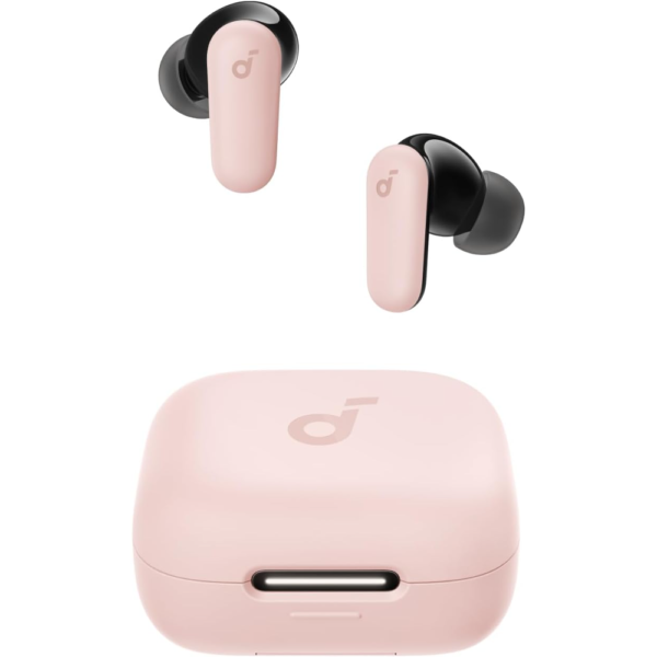 Anker Soundcore R50i NC Noise Cancelling Earbuds with Powerful Bass, 45H Playtime, 2-in-1 Case, IP54, Bluetooth 5.4, Pink