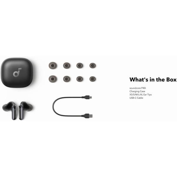 Anker Soundcore P40i Noise Cancelling Wireless Earbuds, 60H Playtime, Heavy Bass, 2-in-1 Case and Phone Stand, IPX5, Wireless Charging, Bluetooth 5.3, White - Image 8
