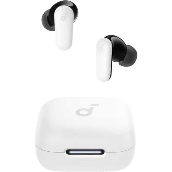 Anker Soundcore R50i NC Noise Cancelling Earbuds with Powerful Bass, 45H Playtime, 2-in-1 Case, IP54, Bluetooth 5.4, White