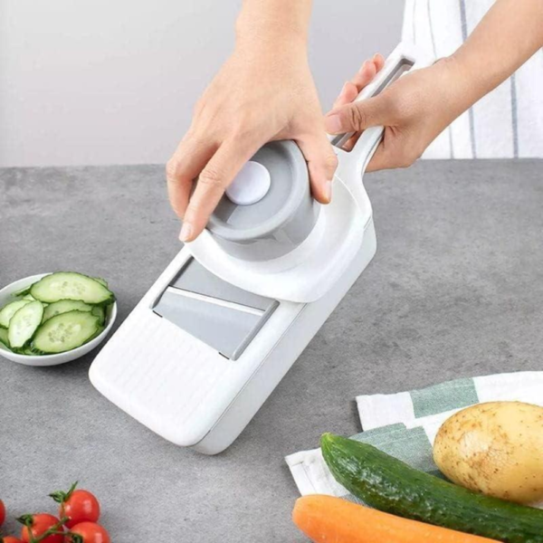 Xiaomi Huohou Multi-Blade Vegetable Slicer, 5-in-1 Multifunctional Kitchen Tool for Easy Slicing and Dicing, White - Image 2