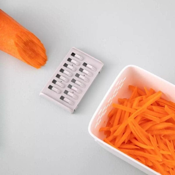 Xiaomi Huohou Multi-Blade Vegetable Slicer, 5-in-1 Multifunctional Kitchen Tool for Easy Slicing and Dicing, White - Image 7