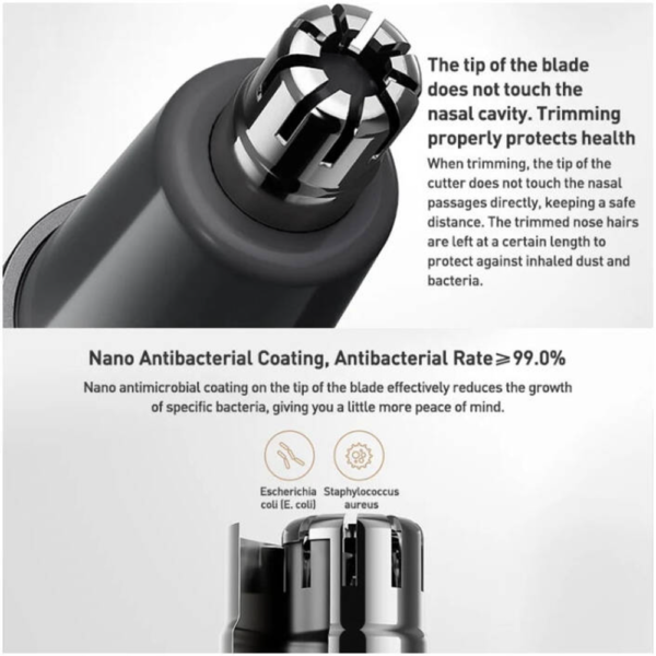 Xiaomi Nose Hair Trimmer, Precise Grooming Tool for Nose and Ear Hair, Lightweight, Rechargeable, Portable Design - Image 2