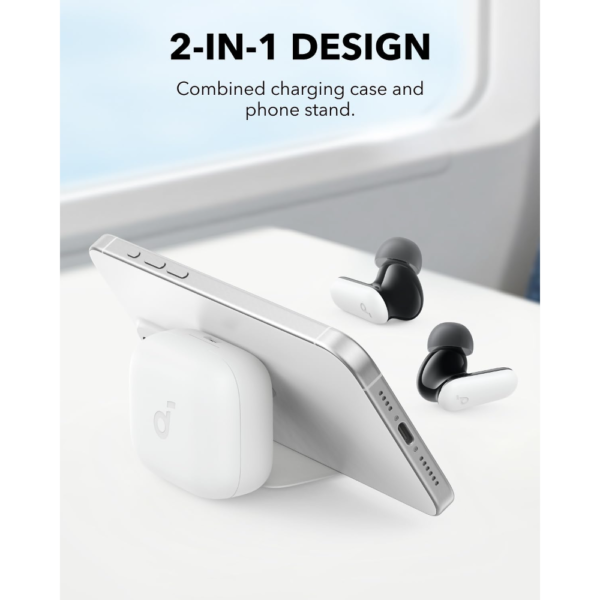 Anker Soundcore R50i NC Noise Cancelling Earbuds with Powerful Bass, 45H Playtime, 2-in-1 Case, IP54, Bluetooth 5.4, White - Image 2