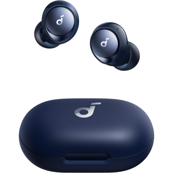 Anker Soundcore Space A40 Active Noise Cancelling Wireless Earbuds – Blue Enjoy the perfect blend of technology and style with the Anker Soundcore Space A40 Active Noise Cancelling Wireless Earbuds in a stunning blue finish. Designed for premium sound quality, unmatched comfort, and advanced features, the Space A40 is your go-to companion for an immersive audio experience, no matter where you are. Key Features: 1. Advanced Noise Cancellation Auto-Adjustable Active Noise Cancelling (ANC): Reduces up to 98% of ambient noise, automatically adapting to your surroundings. Transparency Mode: Easily switch to hear and interact with the world around you. 2. Extended Battery Life 50 Hours Total Playtime: Get up to 10 hours on a single charge and an additional 40 hours with the charging case. Fast Charging: 10-minute charge delivers up to 4 hours of use. Wireless Charging: Charge effortlessly with Qi-compatible wireless chargers. 3. Exceptional Audio Performance Hi-Res Sound Certified: Powered by 10mm dynamic drivers, providing rich bass, clear mids, and crisp highs. LDAC Technology: Ensures high-fidelity audio transmission for a premium listening experience. 4. Customizable Sound Experience Soundcore App: Adjust ANC levels, equalizer settings, and button controls for a personalized audio experience. HearID: Tailors the sound profile to match your unique hearing. 5. Ergonomic and Stylish Design Compact and Lightweight: Designed for all-day wear without discomfort. Multiple Ear Tip Sizes: Find the perfect fit for optimal noise isolation and comfort. Why Choose Anker Soundcore Space A40? Cutting-Edge Noise Cancelling: Perfect for commutes, travel, or focused listening. Long-Lasting Battery: Ideal for extended use throughout your day. Customizable Features: Adjust sound settings and noise cancellation via the Soundcore app. Stylish Blue Finish: A standout design that combines functionality with elegance. Specifications: Brand: Anker Model: Soundcore Space A40 Color: Blue Noise Cancellation: Auto-Adjustable ANC, Transparency Mode Audio Quality: Hi-Res, LDAC, 10mm Drivers Battery Life: 50H (10H earbuds + 40H case) Charging: Wireless and USB-C Fast Charging Connectivity: Bluetooth 5.2 App Features: Customizable EQ, HearID, ANC Control Water Resistance: IPX4 (Splash-proof) Package Includes: Anker Soundcore Space A40 Wireless Earbuds (Blue) Wireless Charging Case USB-C Charging Cable Multiple Ear Tip Sizes User Manual