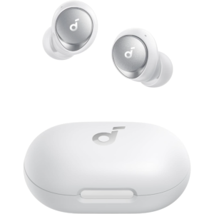 Anker Soundcore Space A40 Active Noise Cancelling Wireless Earbuds, 50H Playtime, Hi-Res Sound, Wireless Charging, White
