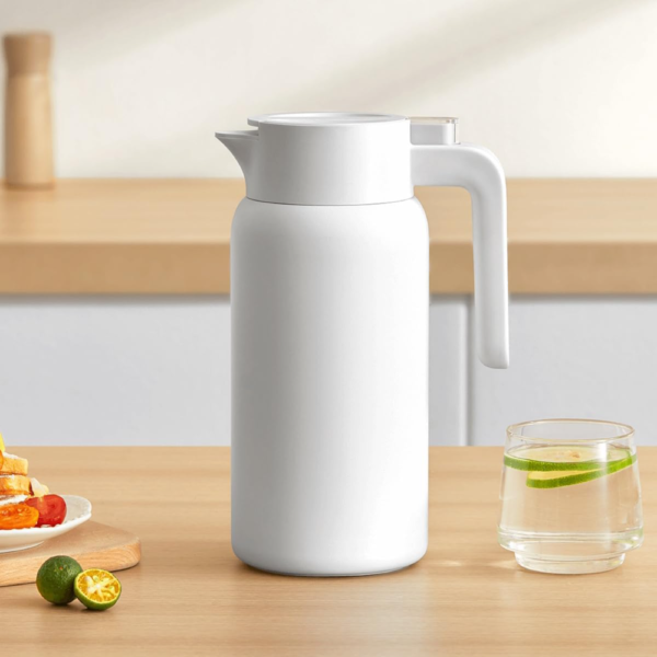 Xiaomi Insulated Kettle 1.8L, Double-Wall Stainless Steel Thermal Kettle, 12-Hour Heat Retention, Safe Cool-Touch Design, BPA-Free, White