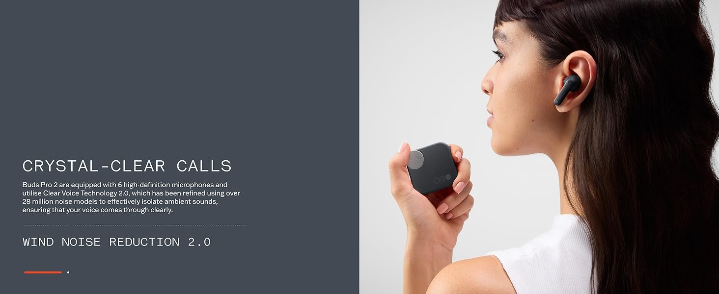 CMF BY NOTHING Buds Pro 2 Wireless Earbuds - ChatGPT Integration, 50dB Hybrid Noise Cancelling, IP55 Waterproof, Orange 18 K