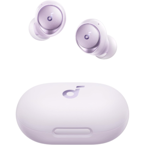 Anker Soundcore Space A40 Active Noise Cancelling Wireless Earbuds, 50H Playtime, Hi-Res Sound, Wireless Charging, Purple