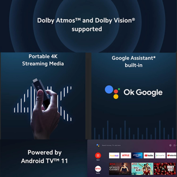 Xiaomi Mi TV Stick 4K Ultra HD Streaming Device, Android TV 11 with Google Assistant, Voice Remote, Chromecast Built-In, 2GB RAM, 8GB Storage, HDR/AV1 Support, Dual-Band Wi-Fi - Image 12