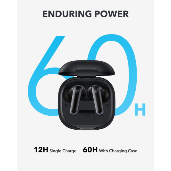 Anker Soundcore P40i Noise Cancelling Wireless Earbuds, 60H Playtime, Heavy Bass, 2-in-1 Case and Phone Stand, IPX5, Wireless Charging, Bluetooth 5.3, Black - Image 4