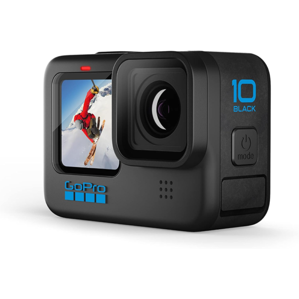 GoPro HERO10 Black Waterproof Action Camera, 5.3K Ultra HD Video, 23MP Photos, Front LCD & Touch Back, Stabilization, Live Streaming, Webcam - Image 2