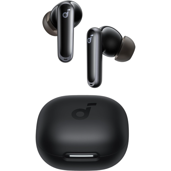 Anker Soundcore P40i Noise Cancelling Wireless Earbuds, Adaptive Noise Cancelling, 60H Playtime, Heavy Bass, 2-in-1 Case and Phone Stand, IPX5, Wireless Charging, Bluetooth 5.3, Black