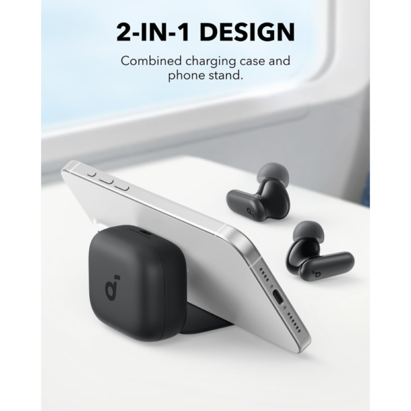 Anker Soundcore R50i NC Noise Cancelling Earbuds with Powerful Bass, 45H Playtime, 2-in-1 Case, IP54, Bluetooth 5.4, Black - Image 2