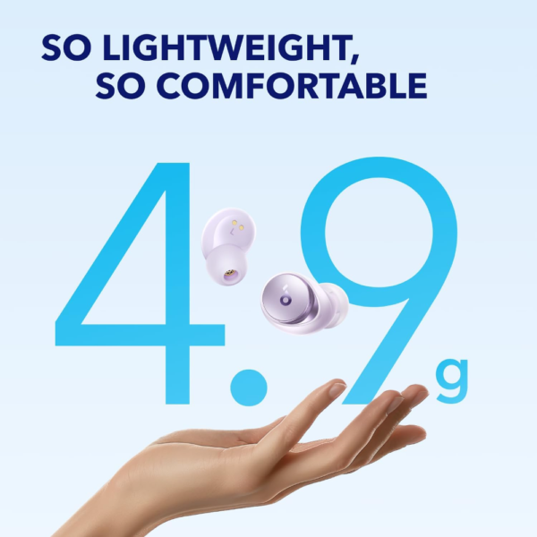 Anker Soundcore Space A40 Active Noise Cancelling Wireless Earbuds, 50H Playtime, Hi-Res Sound, Wireless Charging, Purple - Image 6