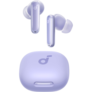 Anker Soundcore P40i Noise Cancelling Wireless Earbuds, Adaptive Noise Cancelling, 60H Playtime, Heavy Bass, 2-in-1 Case and Phone Stand, IPX5, Wireless Charging, Bluetooth 5.3, Purple