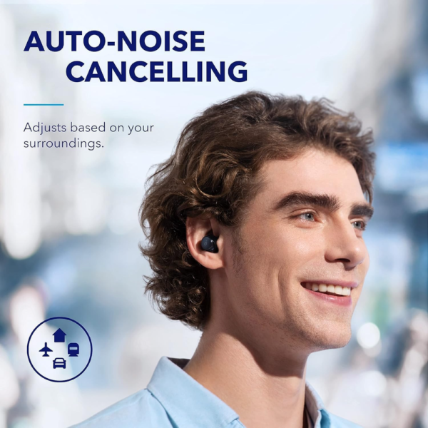 Anker Soundcore Space A40 Active Noise Cancelling Wireless Earbuds, 50H Playtime, Hi-Res Sound, Wireless Charging, Black - Image 4