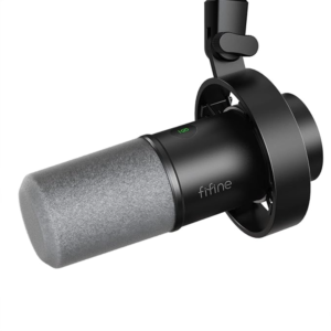 FIFINE K688 Dynamic Microphone, XLR/USB Podcast Microphone for Streaming, Vocal, and Voice Over, Metal Mic with Mute, Headphone Jack, Volume Control, and Windscreen