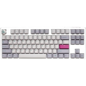 Ducky One 3 TKL Mechanical Keyboard Mist Grey, 80% Layout, Cherry MX Red Switches, US Key Layout