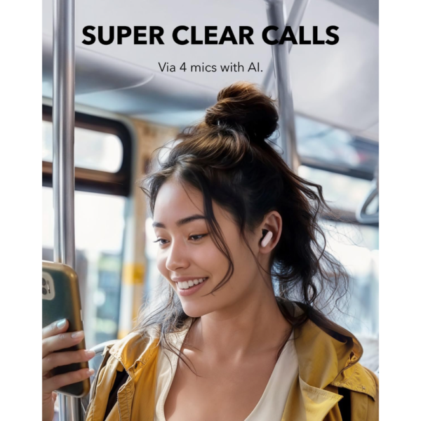 Anker Soundcore R50i NC Noise Cancelling Earbuds with Powerful Bass, 45H Playtime, 2-in-1 Case, IP54, Bluetooth 5.4, Pink - Image 6
