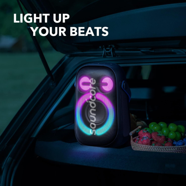 Anker Soundcore Rave Neo 2 Portable Bluetooth Speaker Powerful Sound, LED Light Show, 18H Battery, Waterproof Black - Image 4