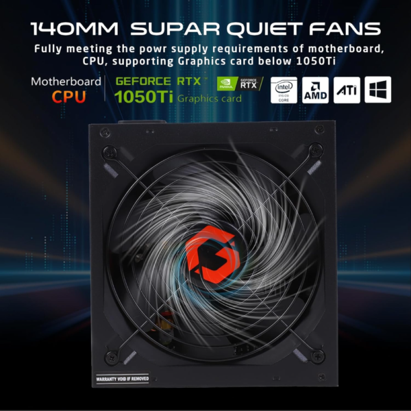 GAMEON SPY2 ATX 1000 WATTS 80 PLUS Gold Value Gaming Power Supply, Black