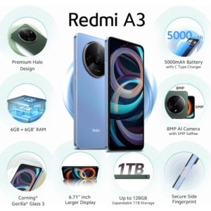 Redmi A3 Smartphone, Blue
