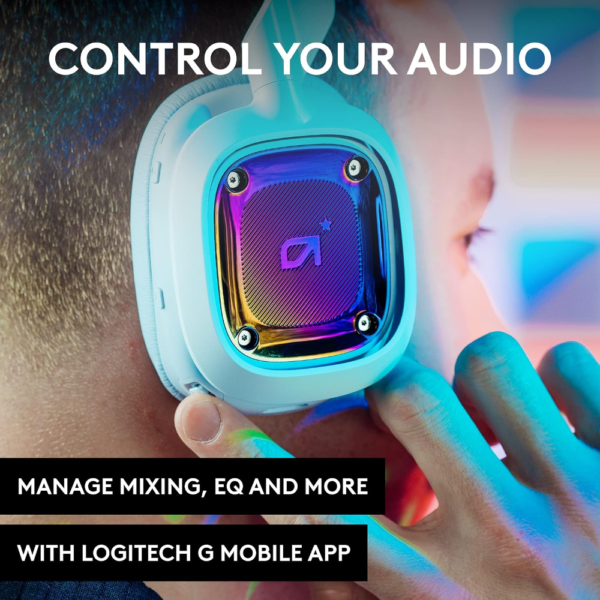 Logitech G Astro A30 LIGHTSPEED Wireless Gaming Headset, 24H Battery, Dolby Atmos, Detachable, Mic Multi-Platform (PC/PS5/Xbox/Switch), White - Image 6