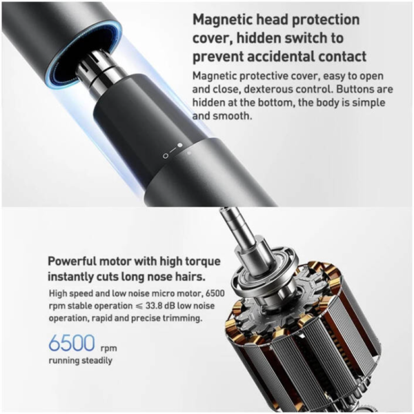 Xiaomi Nose Hair Trimmer, Precise Grooming Tool for Nose and Ear Hair, Lightweight, Rechargeable, Portable Design - Image 4