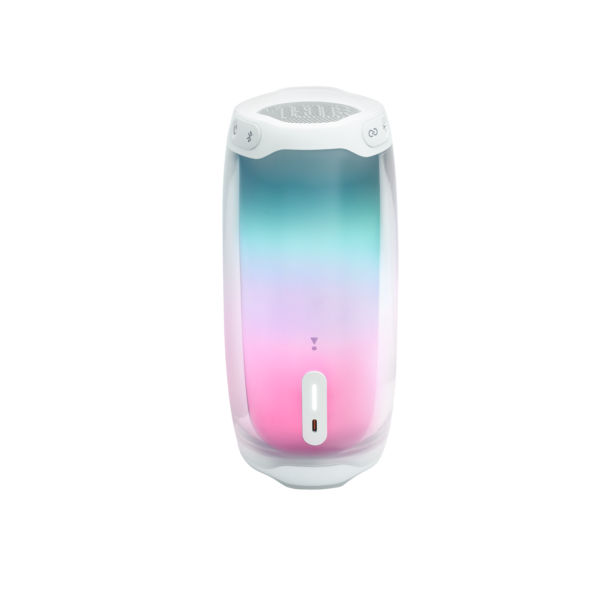 JBL Pulse 4 Portable Bluetooth Speaker with 360° LED Lightshow, JBL Signature Sound, 12H Battery Life, IPX7 Waterproof, White - Image 2