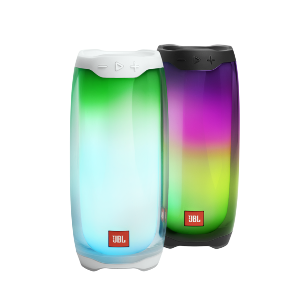 JBL Pulse 4 Portable Bluetooth Speaker with 360° LED Lightshow, JBL Signature Sound, 12H Battery Life, IPX7 Waterproof, White - Image 4