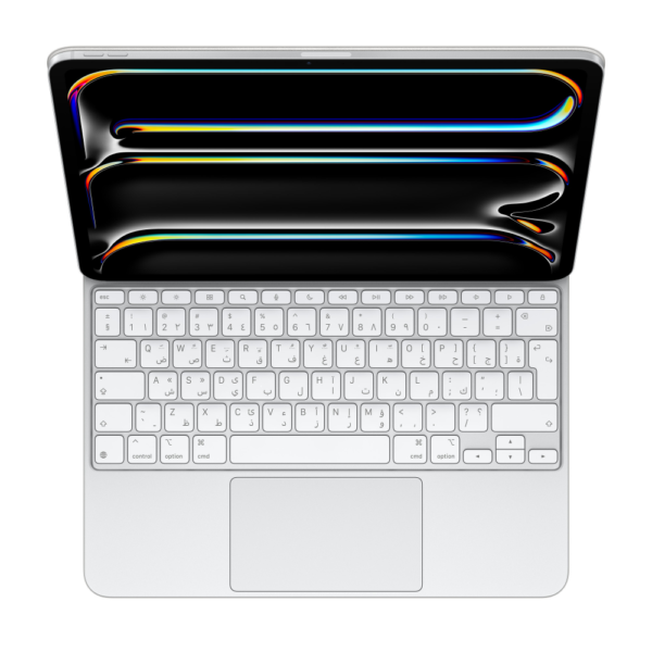 Apple Magic Keyboard for iPad Pro 13‑inch (M4), Arabic Layout, White - Image 4