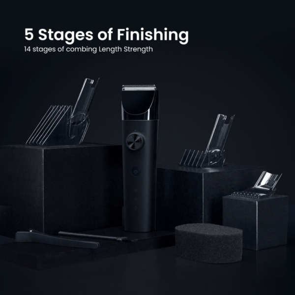 Xiaomi Mijia Cordless Hair Clipper Rechargeable Professional Trimmer for Home & Salon, 90-Min Runtime, Stainless Steel Blades, 5 Guards, Quiet Motor - Image 2