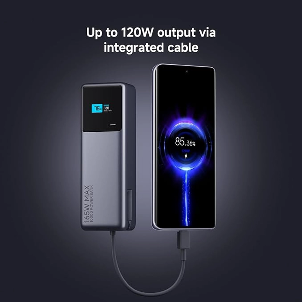 Xiaomi 165W Power Bank 10000mAh with Integrated USB-C Cable 5 Xiaomi 165W Power Bank 10000mAh with Integrated USB-C Cable - Image 5