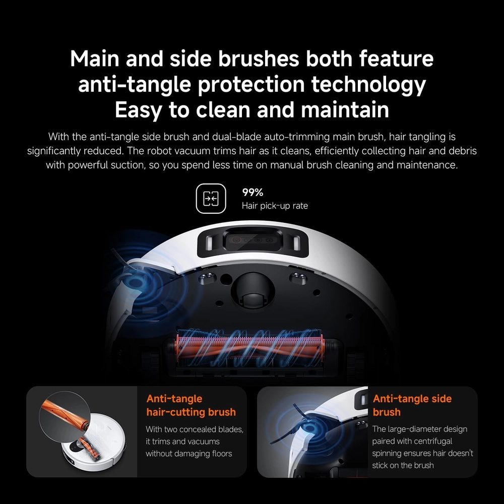 Xiaomi Robot Vacuum 5 Pro, Flagship Smart Robot Vacuum & Mop with 20,000 Pa+ Suction, AI Obstacle Recognition & Omni Self-Cleaning Dock, White 10 Xiaomi Robot Vacuum 5 Pro, Flagship Smart Robot Vacuum & Mop with 20,000 Pa+ Suction, AI Obstacle Recognition & Omni Self-Cleaning Dock, White - Image 10