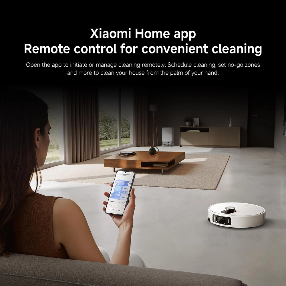Xiaomi Robot Vacuum 5 Pro, Flagship Smart Robot Vacuum & Mop with 20,000 Pa+ Suction, AI Obstacle Recognition & Omni Self-Cleaning Dock, White 14 Xiaomi Robot Vacuum 5 Pro, Flagship Smart Robot Vacuum & Mop with 20,000 Pa+ Suction, AI Obstacle Recognition & Omni Self-Cleaning Dock, White - Image 14