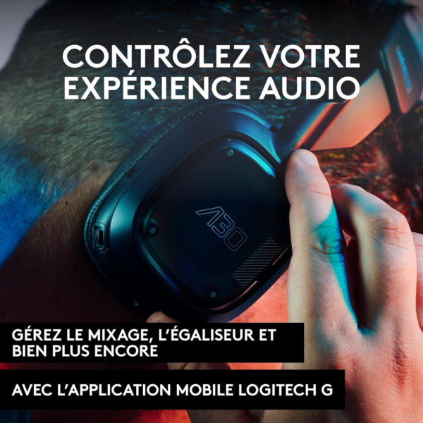 Logitech G Astro A30 LIGHTSPEED Wireless Gaming Headset, 24H Battery, Dolby Atmos, Detachable, Mic Multi-Platform (PC/PS5/Xbox/Switch),  Navy/Red - Image 6