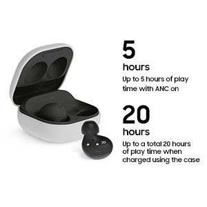 Samsung Galaxy Buds2 Wireless Earbuds with ANC, Custom Sound, Long Battery Life, Graphite 18 Battery