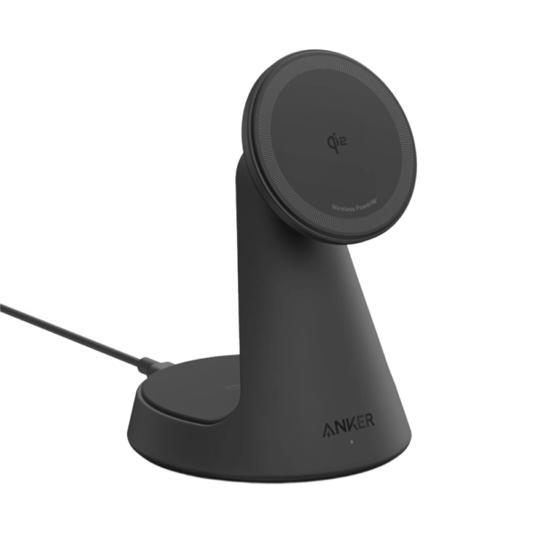 Anker MagGo 2-in-1 Wireless Charger Dock MagSafe Fast Charging for iPhone & AirPods, Adjustable Stand, Qi2-Certified, Space-Saving Design